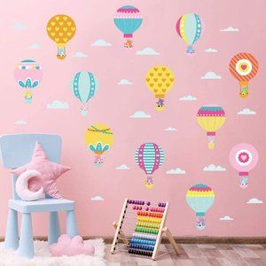 NEW Colorful Hot Air Balloon Wall Decals